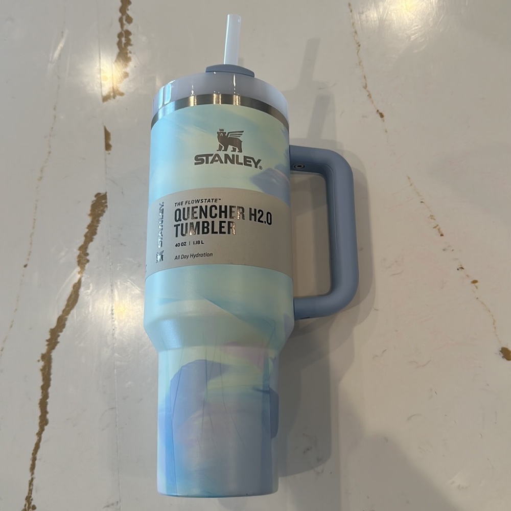 Stanley Cool Serene Brushstrokes Tumbler 40 oz Quencher H2.0 FlowState Water Cup